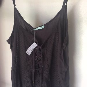 Maurices NWT Lace Tie Tank